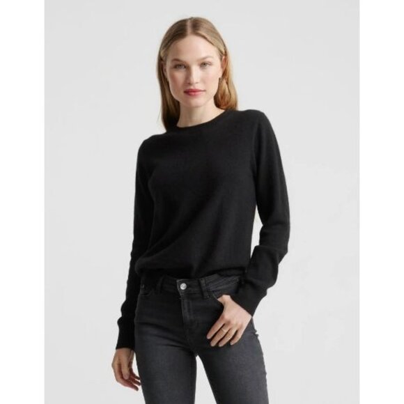 Quince Sweaters - Quince Mongolian Cashmere Crewneck Sweater Black XS New
